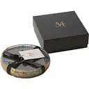 Свеча J-line ароматическая в стеклянной емкости черно-золотого цвета аромат восточный древесный время горения 19 часов Бельгия (45742)