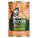 Влажный корм для собак Monge Dog Wet Bwild Adul, лосось, тыква и цуккини, 400 г