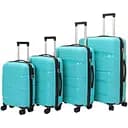 Набір валіз 4в1 ABS-пластик із кодовим замком і телескопічною ручкою бірюзовий (P002)