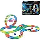 Трек неоновый с подсветкой и машинкой на батарейках 227 деталей в коробке