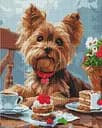 Набір з алмазною мозаїкою Чаювання йорка Ideyka AMO8042, 40x50 см