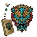 Пазл деревянный Загадочный Дракон, А4, Деревянная коробка 100 элементов