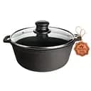 Кастрюля чугунная литая Maysternya с крышкой, 26х14 см, 6 л (Т404С3Ук)