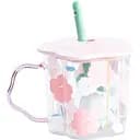 Чашка Happy Life дитяча з принтом та кришкою з ложкою рожева 500 мл HP7213P
