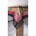 Скатертина силіконова з червоно-чорною стразовою стрічкою 340х140 см