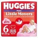 Набір трусиків-підгузків для дівчаток Huggies Little Movers Pants 6 (15-25 кг), 88 шт. (2 уп. по 44 шт.)