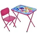 Детский столик Bambi M 5960-8 Baby Shark складной со стульчиком малиновый