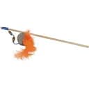 Іграшка для котів Camon Вудка з м'ячем та пір'ям, з ароматом котячої м'яти, 40 см