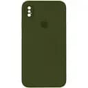 Чохол Epik Silicone Case Square Full Camera Protective AA для Apple iPhone XS Max 6.5 Зелений/Dark Olive
