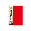 Блокнот А5 Б-БП5-40, 40 листів, пружина збоку Червоний