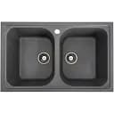 Гранітна мийка для кухні Platinum 7950 Equatoria глянець сірий мусон