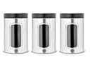 Набір ємностей Brabantia Window Canister для зберігання продуктів, 3 шт., сріблястий (335341)