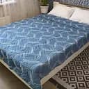Стьобане покривало-підковдра LightHouse 4 сезони Weave-Blue бязь голд 200х220 см блакитне (3456_2.0LH_п)