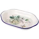 Блюдо для запікання Lefard Флер 29 см бежеве із синім (858-0091)