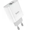 Мережевий зарядний пристрій Hoco C80A Plus PD20W + QC3.0 2 порти швидке заряджання універсальний