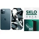 Захисна гідрогелева плівка SKLO Back (тил+грані без кутів+лого) Camo для Apple iPhone 13 mini (5.4) Блакитний / Army Blue