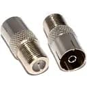 Переходник мама антенный F-ма мама антенный F корпус металл