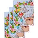 Набор кухонных полотенец Руно Пасхальный Кролик 60х45 см 3 шт. голубой (710Т_ Пасхальный Зайчик голубой)