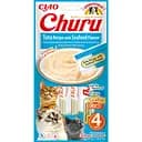 Лакомство для кошек Inaba Ciao Churu Cливочный мусс в стиках с тунцом и морепродуктами 56 г (4 шт. х 14 г)