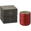 Свеча J-line ароматическая в стеклянной вазе красного цвета аромат восточный ванильный время горения 80 часов Бельгия (35620)