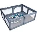 Манеж BabyGO Playpark с 48 шариками синий