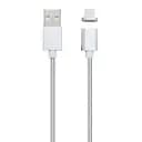 Кабель Clip-On магнітний з індикатором USB to Lightning 1 м сріблястий