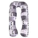 Подушка для вагітних та відпочинку MirSon U-подібна №5034 Color Line Кіт Батон 140х75х20 см сіра (2200010969955)