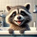 Деревянный фигурный пазл Енот в ванной, А3, Деревянная коробка 200 элементов