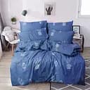 Полуторный постельный комплект бязь, 100% хлопок синего цвета 327492