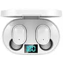 Наушники беспроводные TWS E6S с LED дисплеем White (17633)