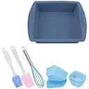 Набор для выпекания силиконовый Stenson Square MH-3918 11 предметов серый (25767)