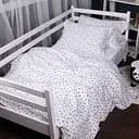 Комплект постельного белья MirSon Фланель 016 White Stars белый с серым 110х140 см (2200009652097)