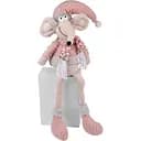 Новогодняя мягкая игрушка Novogod'ko Мышонок Мальчик в розовом сидит 69 см (974643)