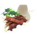 Ласощі для собак Селянські Смаколики качині палички з тріскою кручені 12 см 500 г