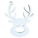 Іграшка на ялинку Mazhura Голова Оленя, 11,5х10 см, біла (mz708535)