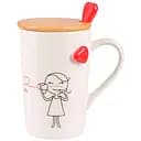 Чашка Led Love is B з бамбуковою кришкою та ложкою 360 мл (B060493)