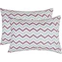 Наволочка Home Line Зигзаг бязь 50х70 см лилово-зеленая 2 шт. (174757)