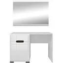Туалетний столик з дзеркалом ВМК (BRW) N77777 Білий/Білий глянець (BRW-1620)