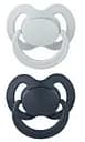 Пустышка силиконовая Baby-Nova с кольцом, ортодонтическая, 6-18 мес., голубой с темно-синим, 2шт (3962028)