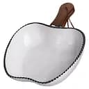 Тарелка фарфоровая глубокая с ручкой Яблоко 25×20×5 (см) сервировочное блюдо с ручкой для подачи тарелка сковорода Серебро Yiwu ZJH-14-4