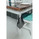 Скатерть силиконовая с черной стразовой лентой 370х140 см