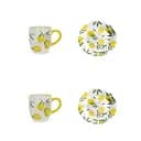 Набор посуды Bona Di Сочное чаепитие Чашки 2 шт по 350 мл и тарелки 2 шт по 23 см