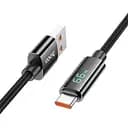 Кабель Hoco U125 Benefit 5A charging data cable with display Type-C Чорний