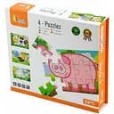 Дерев'яний пазл Viga Toys Ферма 4 в 1, 48 елементів (50069)