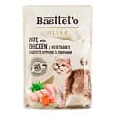 Вологий корм для котів Basttet'o Silver паштет з куркою та овочами 85 г