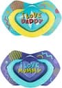 Силиконовая симметричная пустышка Canpol babies Neon Love, 6-18 мес., 2 шт., голубой (22/653_blu)