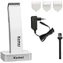 Акумуляторний чоловічий триммер для бороди вусів і тіла Kemei KM - 619 для стрижки волосся з насадками