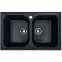 Кухонная мойка Platinum 7950 Equatoria гранитная глянцевая с креплением 79x50 см антрацит (000035780)