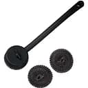 Кругла щітка з металевою губкою для гриля SANTOS, 2 змінні насадки в комплекті (230100)