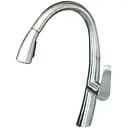 Змішувач кухонний Germece 8658 одноважільний з висувним виливом нержавіюча сталь (000020217)